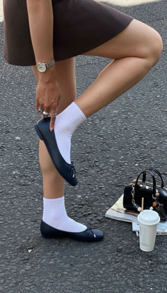 圖片 真皮蝴蝶結平底芭蕾舞鞋(Genuine Leather Bow Ballet Flats)