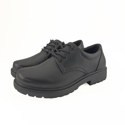 圖片 POLO & RACQUET CLUB-童裝黑色真皮學生鞋