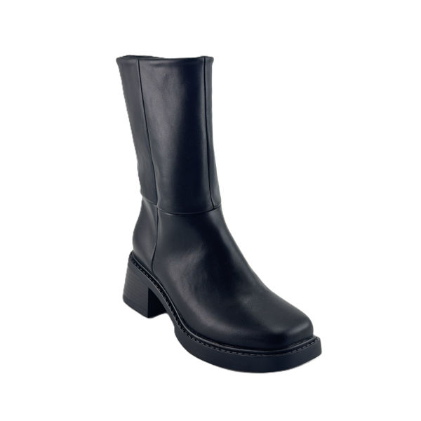 圖片 粗跟中筒女靴 (Mid-calf chunky‑heel  women's boots)
