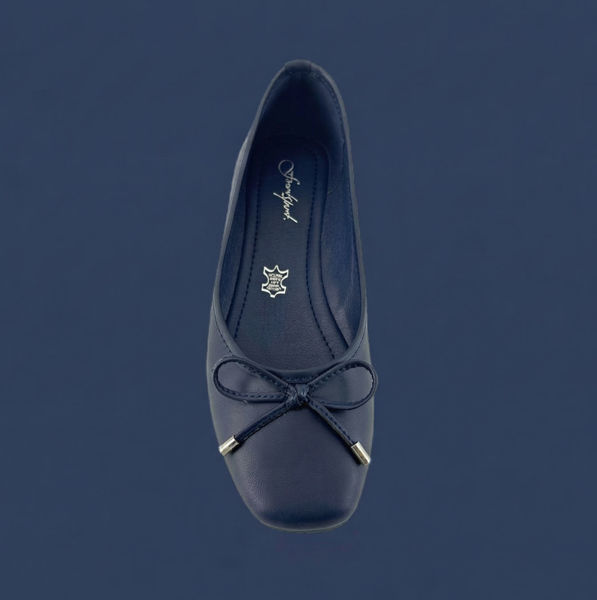 圖片 真皮蝴蝶結平底芭蕾舞鞋(Genuine Leather Bow Ballet Flats)