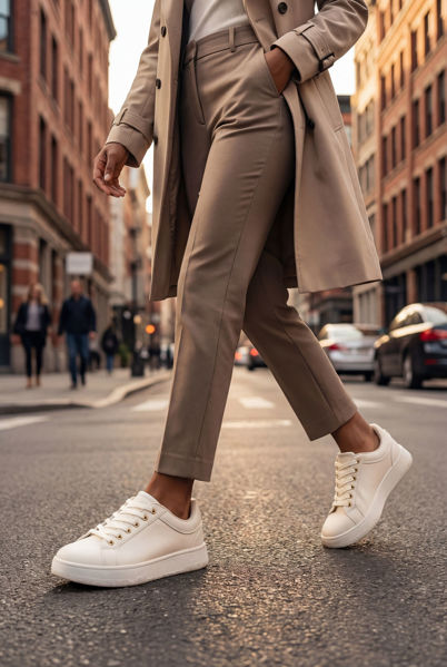 圖片 FEX-白色簡約休閒運動鞋 (FEX-White Sneaker)