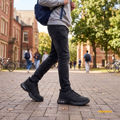 圖片 FOOTSPOT-黑色運動鞋 (  Black Slip-On Sneakers)