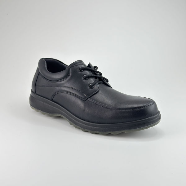图片 SANTA BARBARA POLO & RACQUET CLUB-男裝黑色真皮正裝/學生鞋 (SANTA BARBARA POLO & RACQUET CLUB – Men’s Black Genuine Leather Dress / School Shoes)