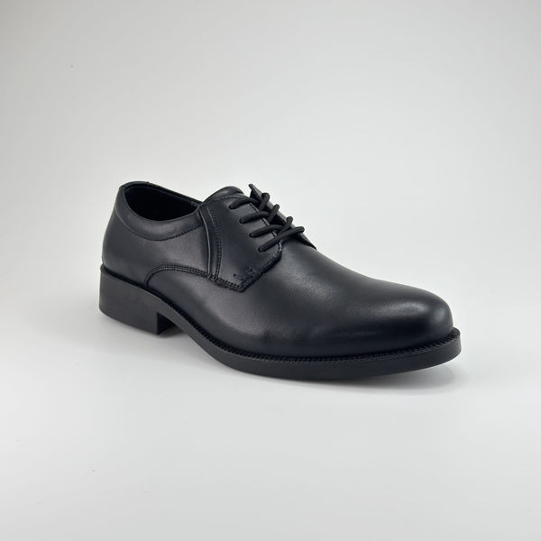 图片 SANTA BARBARA POLO & RACQUET CLUB-男裝黑色真皮正裝/學生鞋 (SANTA BARBARA POLO & RACQUET CLUB – Men’s Black Genuine Leather Dress / School Shoes)