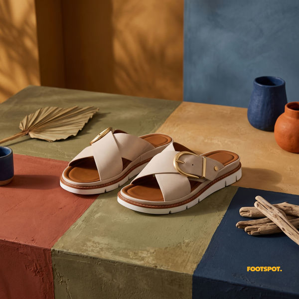 圖片 FOOTSPOT-大扣交叉帶涼鞋  (FOOTSPOT-Buckle Cross Sandals )